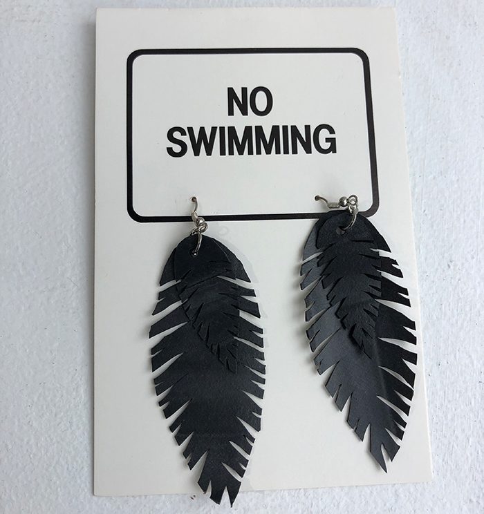 Bike tube Earrings • Boca Magazine