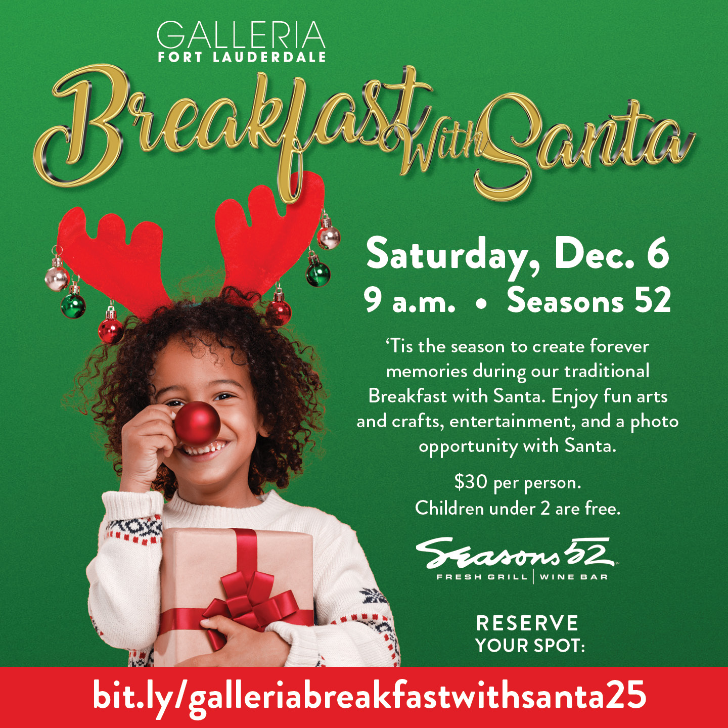 Breakfast with Santa at Galleria Fort Lauderdale
